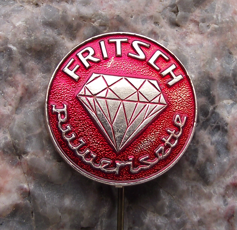 Vintage Fritsch German Pulverising Chemical Engineering Powders Pin Badge