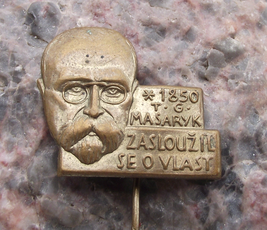 Vintage Thomas Masaryk President TGM He Served His Country Pin Badge