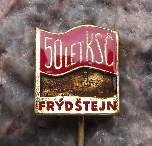 1971 Czech Communist Party KSC 50th Anniversary Frydstejn Pin Badge