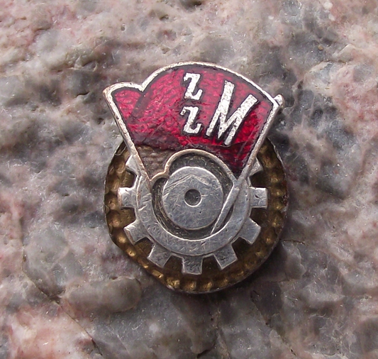 Vintage ZZM Poland Trade Union of Metal Workers Screw Style Members Pin