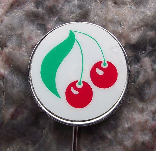 Vintage Communist Party Cherries Cherry Logo Czech Republic Pin Badge