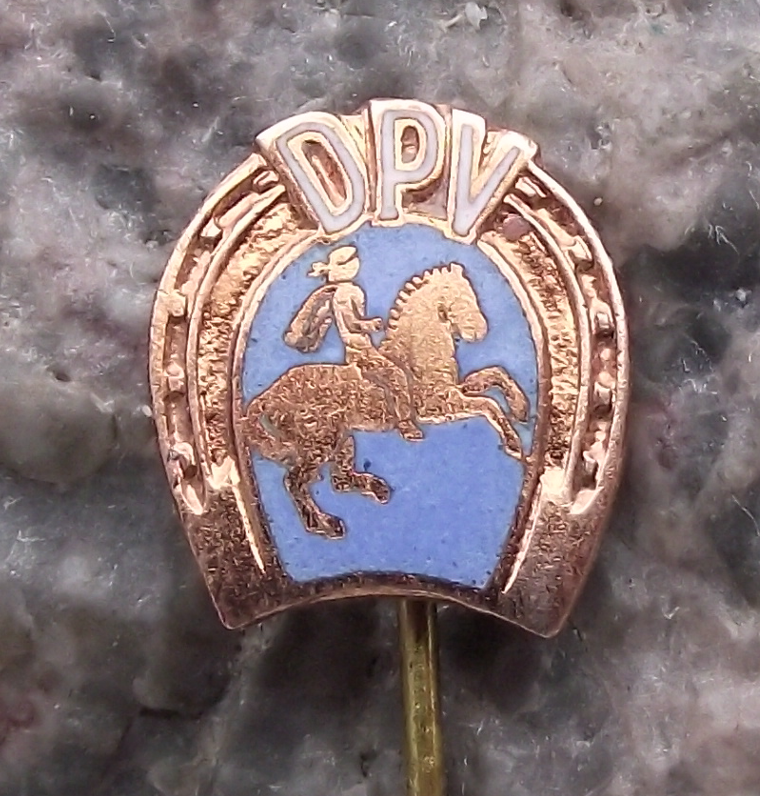 Vintage East Germany Equestrian Society DDR GDR Horse Members Pin Badge