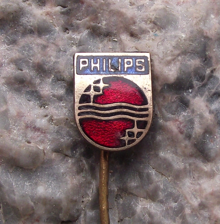 Vintage Philips Radio Engineering Electronics Company Logo Pin Badge