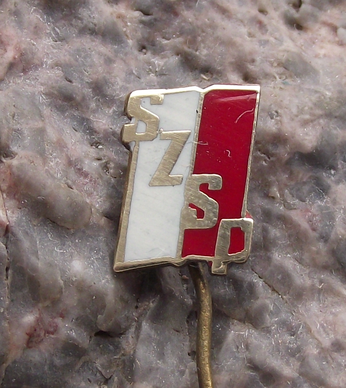 Vintage SZSP Socialist Union of Polish Students Poland Member Pin Badge