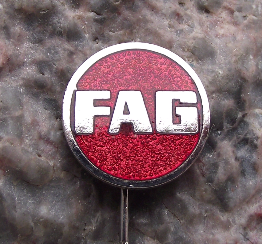 Vintage FAG German Fischer Ball Bearings Engineering Company Pin Badge