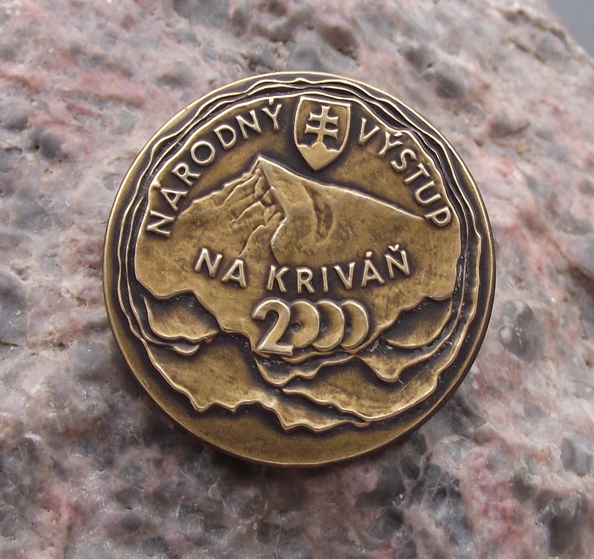 2000 Slovakia National Ascent of Krivan Mountain Climbing Pin Badge