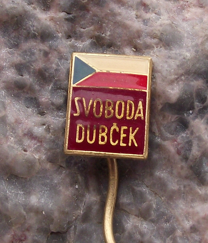 Vintage Freedom Dubcek Czechoslovakia Communist Election Pin Badge