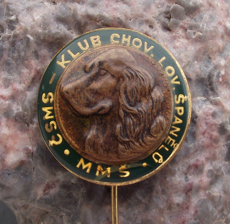 Vintage CSMS Czech Hunting Dog Association Spaniel Breeders Pin Badge