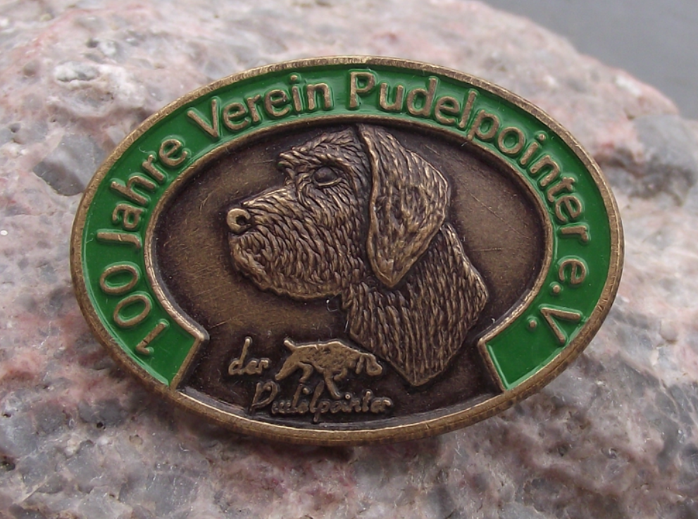 100th Anniversary Pudelpointer Hunting Dogs Germany Hunter Breeder Pin Badge