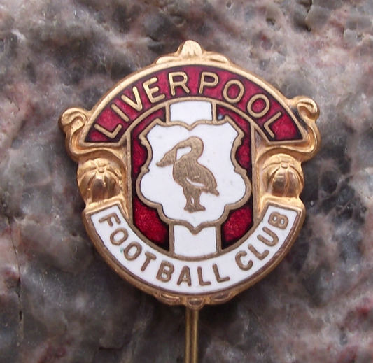 Vintage Liverpool Football Soccer Club Liverbird Logo Pin Badge