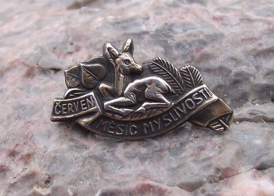 Vintage Baby Deer Fawn June Hunting Season Hunters Hunt Pin Badge