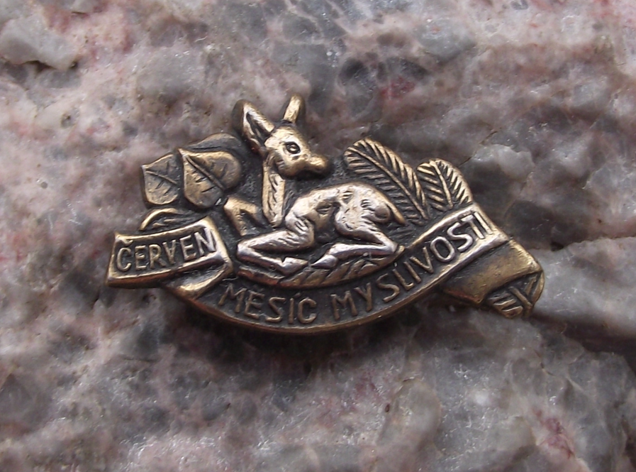 Vintage Baby Deer Fawn June Hunting Season Hunters Hunt Pin Badge