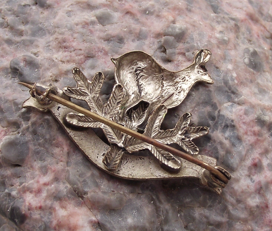 Vintage Chamois Mountain Deer Krkonose Pine Twig Hunters Hunting Pin Badge