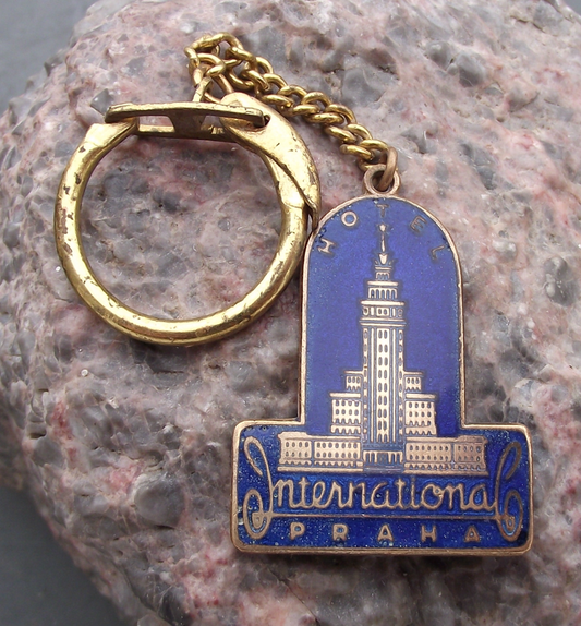 Vintage Czechoslovakia Prague Grand Hotel International Praha Keychain