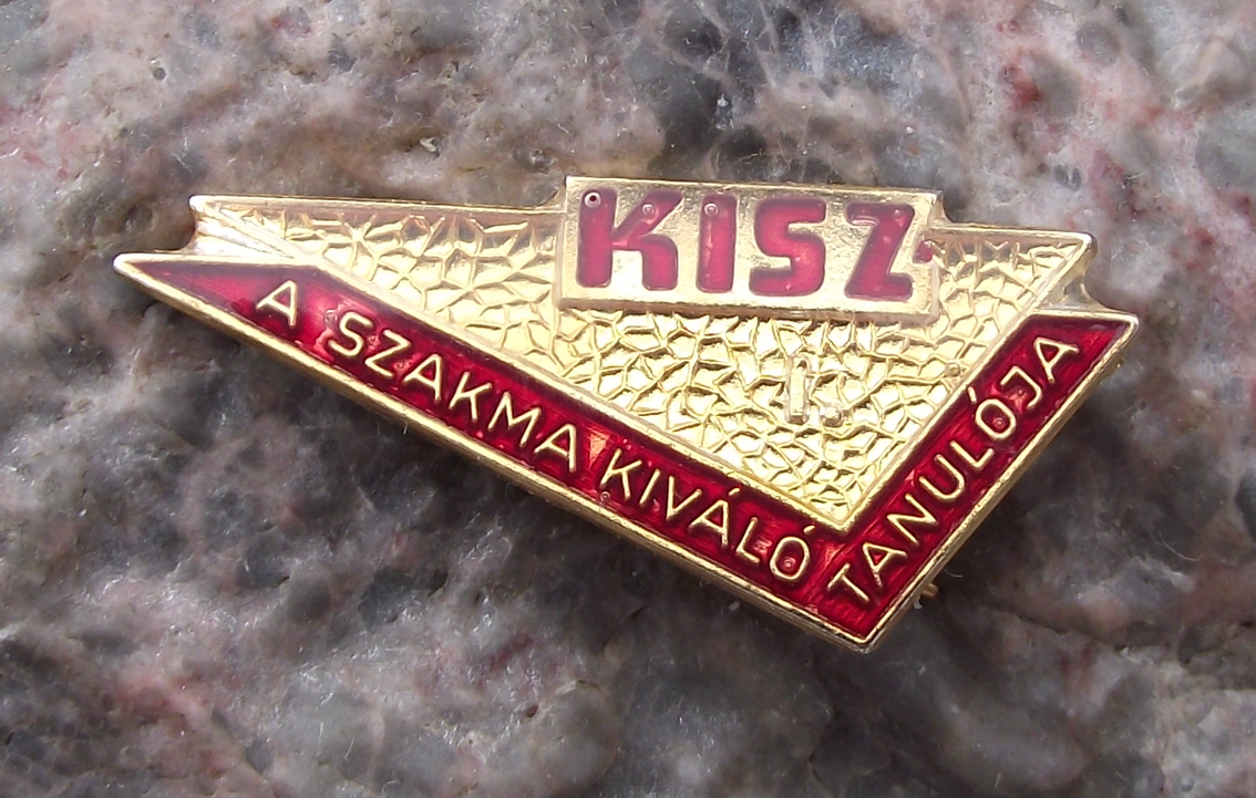 Vintage Hungary Young Communist League KISZ Excellent Student Pin Badge