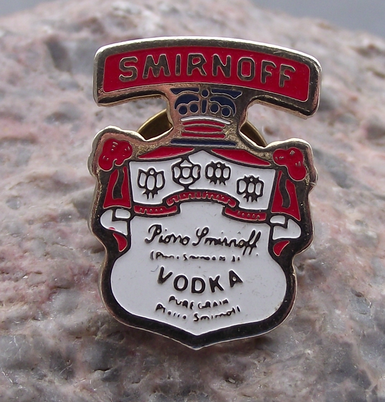 Smirnoff Vodka Company Crest Logo Pin Badge