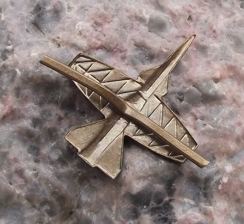 Czechoslovakia Army CSLA Uniform Insignia Air Defense Rocket Badge