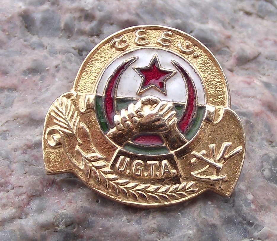 Vintage UGTA General Trade Union Algerian Workers Members Pin Badge