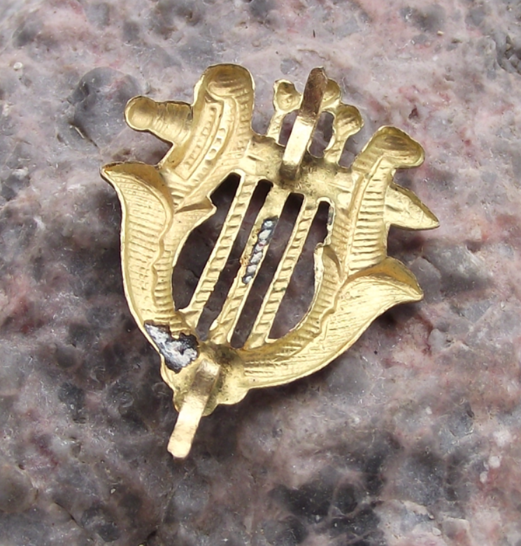 Czechoslovakia Army CSLA Marching Band Uniform Insignia Sword Harp