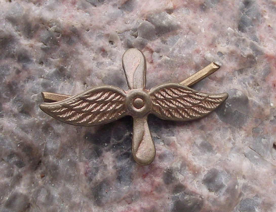 Czechoslovakia Army CSLA Uniform Insignia Air Force Winged Propeller Badge