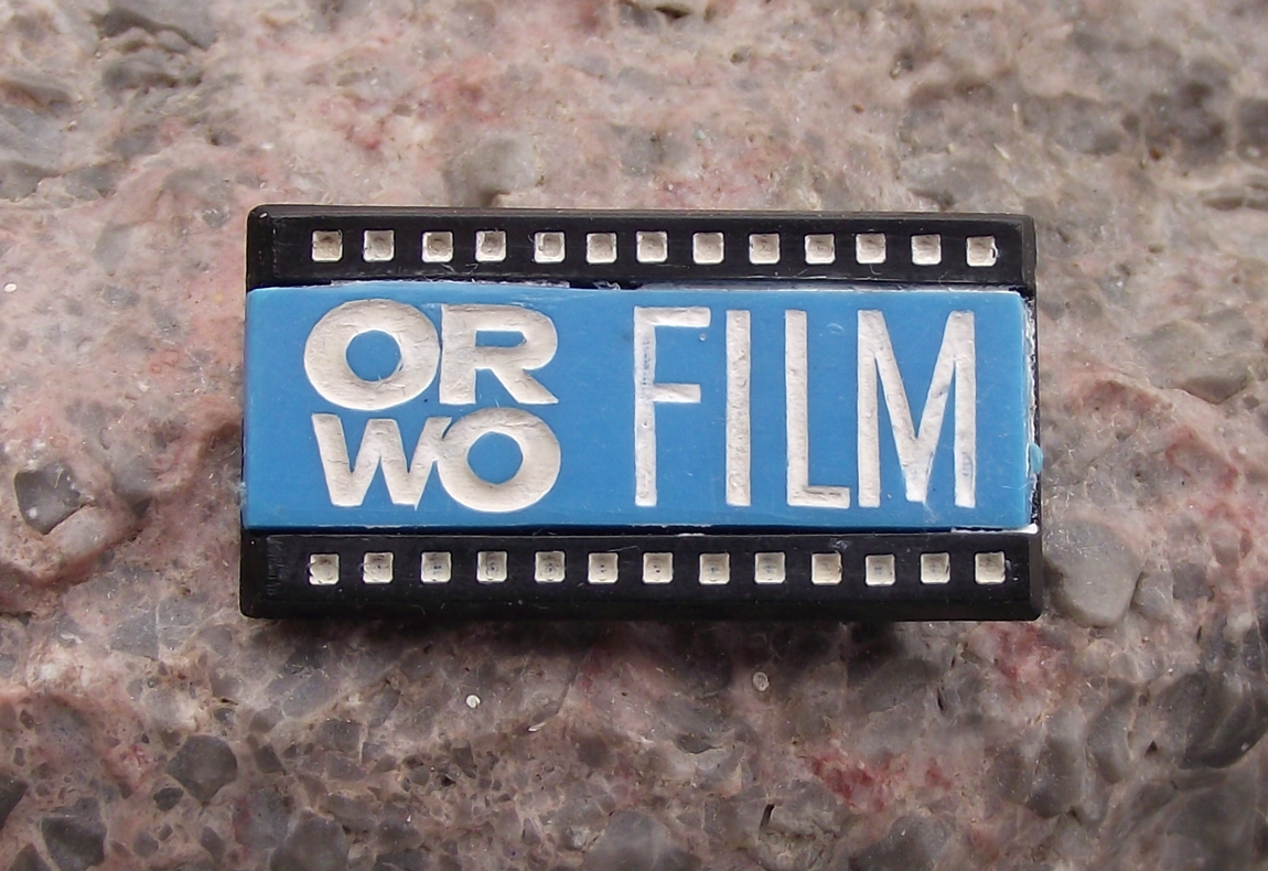 Vintage Plastic ORWO East German DDR AGFA Roll Film Reel Pin Badge