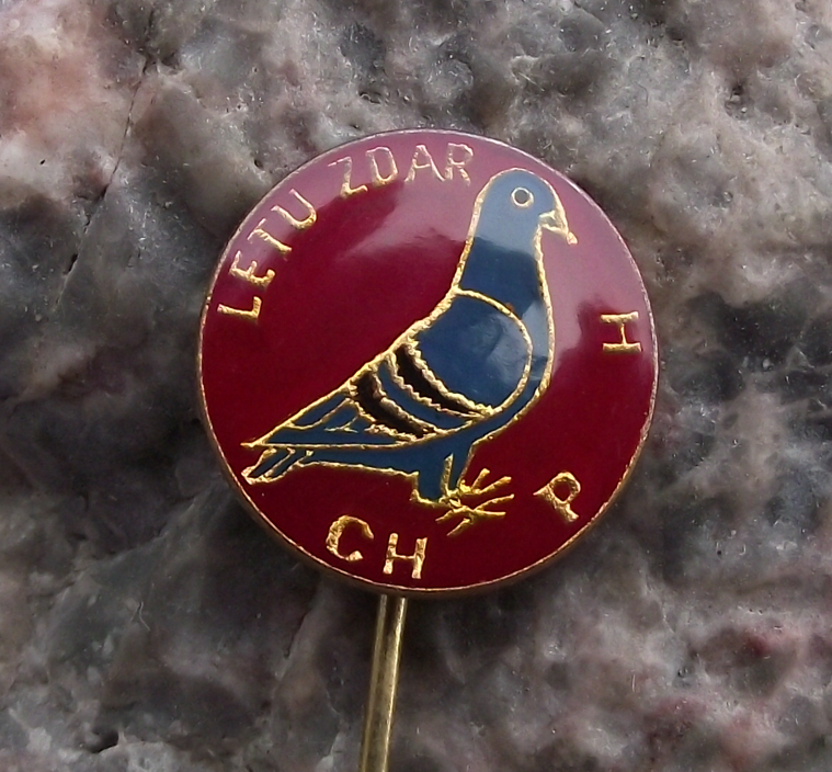 Vintage Czechoslovakia Homing Pigeon Breeders Association Bird Pin Badge