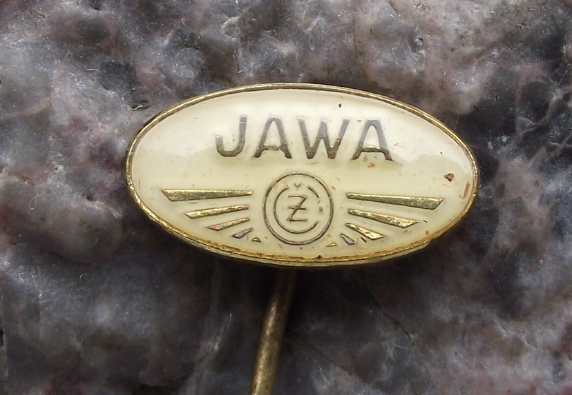 Vintage Coloured Jawa Motorbike Motorcycles CZ Logo Pin Badge