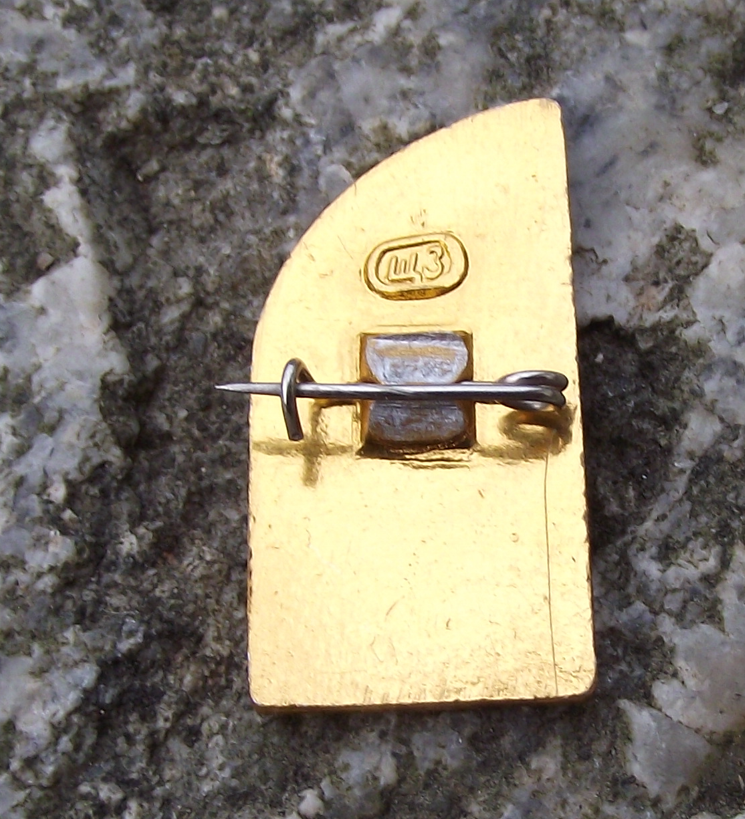1972 Anniversary of the Soviet Union CCCP Motif Hammer Sickle Pin Badge