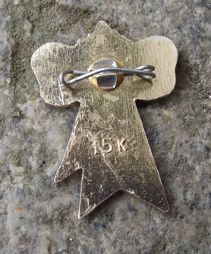 Vintage October Bolshevik Revolution Red Ribbon Bow 1917 Pin Badge