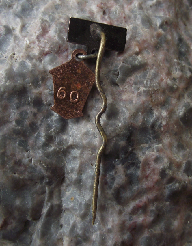 Vintage Riga Latvia Hanging Gas Lamp Logo Motif Tourist Souvenir Pin Badge