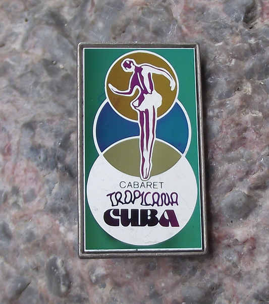 Vintage Cuba Habana Havana Cabaret Tropicana Mirror Pin Badge