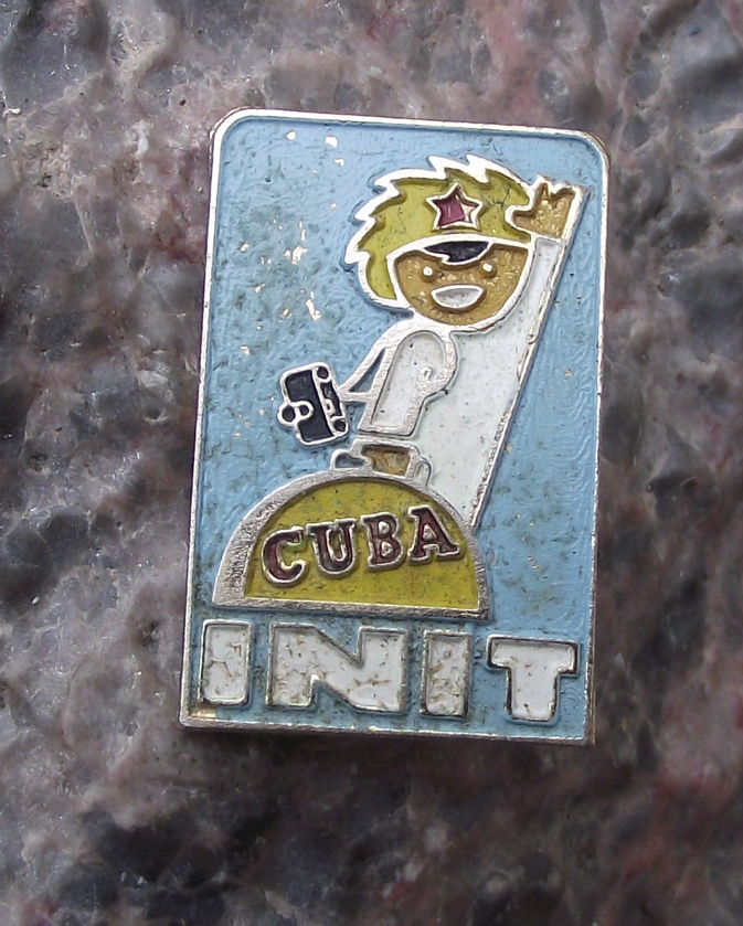 Vintage Cuba Ministry of Tourism Cuban Revolution INIT Pin Badge