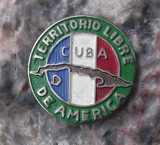 Vintage Cuban Cuba Free Territory of America Freedom Pin Badge