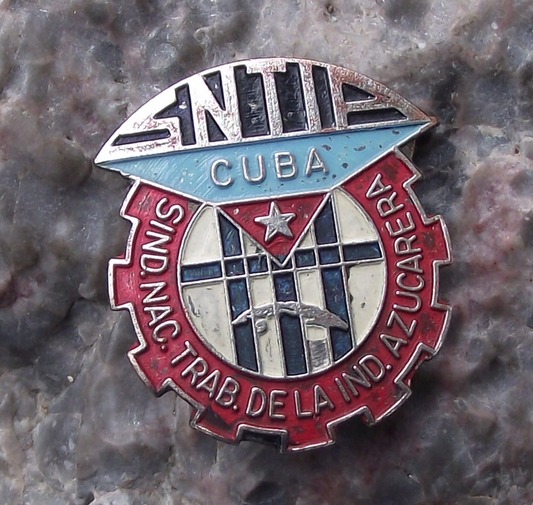 Vintage Cuba Trade Union for Sugar Industry Cuban Pin Badge