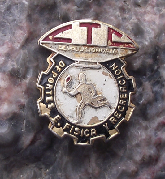 Vintage Cuba CTC Central Workers Trade Union Sports Department Pin Badge