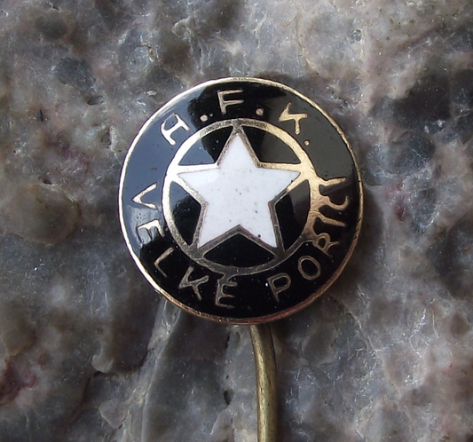 Vintage AFK Velke Porici White Star Soccer Football Club Pin Badge