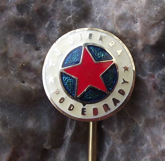 Vintage TJ Jiskra Podebrady Football Club Red Star Pin Badge