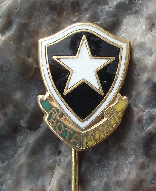 Vintage Botafogo de Futebol e Regatas White Star Football Team Pin Badge