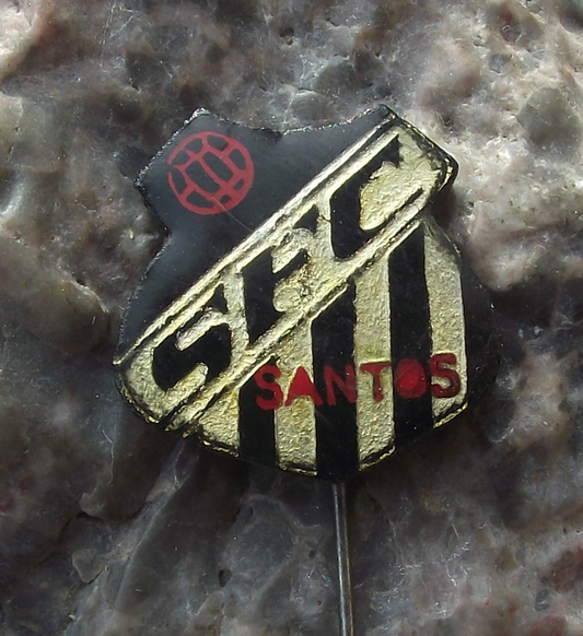Vintage Santos SFC Santos Futebol Clube Soccer Football Club Pin Badge