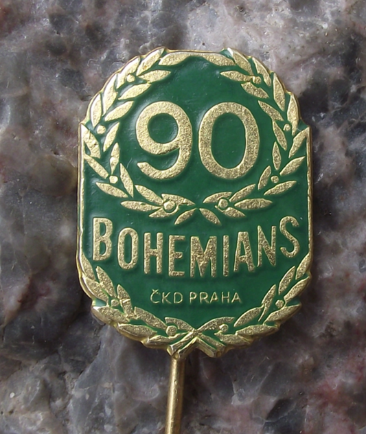 1995 Bohemians CKD Praha Football Club 90th Anniversary Pin Badge
