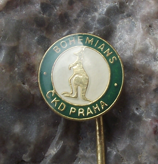 1965 Small Bohemians CKD Praha Kangaroo Mascot Football Club Pin Badge