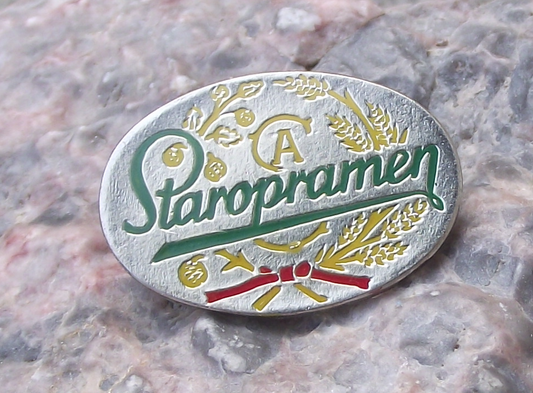 Staropramen Czech Brewery Lager Beer Advertising Logo Pin Badge