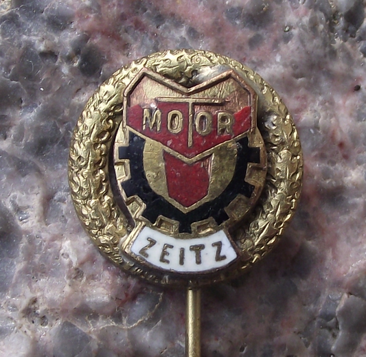 Vintage SV Motor Zeitz East Germany Football Club Soccer Crest Pin Badge
