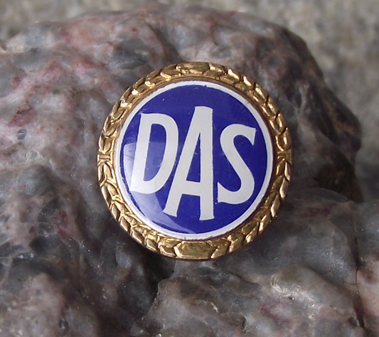 Vintage DAS Deutscher Automobil Schutz German Auto Association Logo Pin Badge