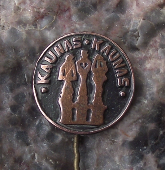 Vintage Lithuania Kaunus Lithuanian Pin Badge