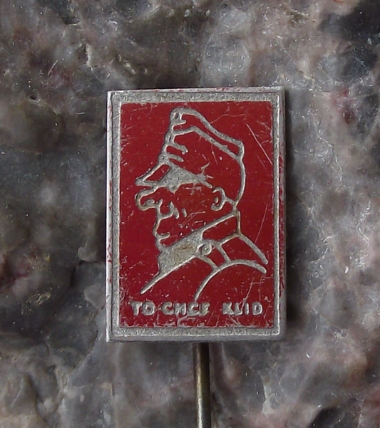 Vintage Good Soldier Svejk Jaroslav Hasek Keep Calm Slogan Pin Badge