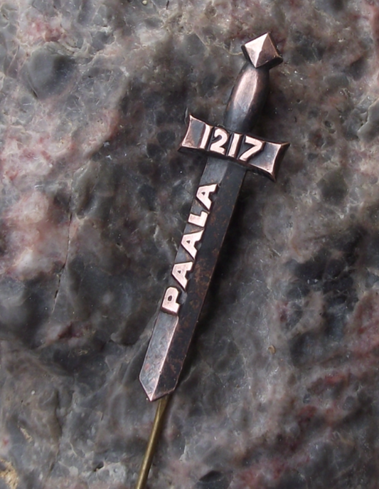 Vintage Paala Estonia Battle of St. Matthew's Day 1217 Sword Pin Badge