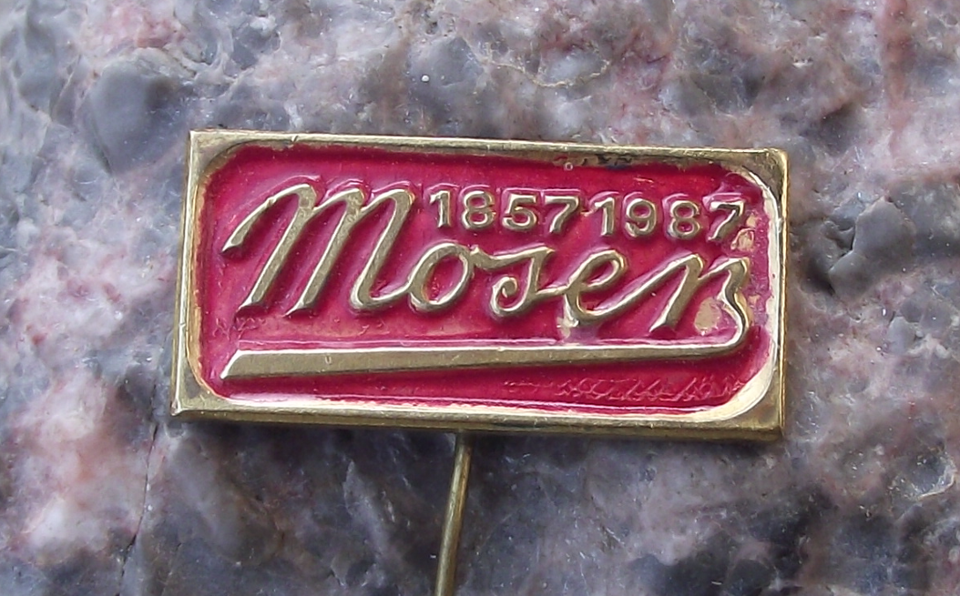 1987 Czechoslovakia Moser Glass Company Anniversary Pin Badge (Copy)