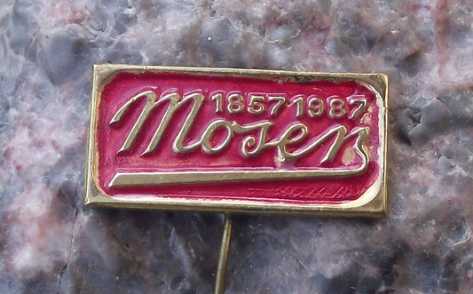 1987 Czechoslovakia Moser Glass Company Anniversary Pin Badge (Copy)