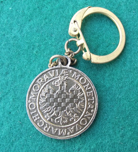 Vintage Brno Moravia Moravian Eagle Keychain Keyring